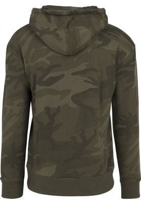 Camo-hættetrøje med høj hals