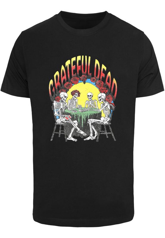 Grateful dead, skelett som spelar kort Grateful Dead Skelett Spelar Kort T-shirt – Svart