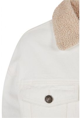 Ladies Oversized Sherpa Denim Jacket