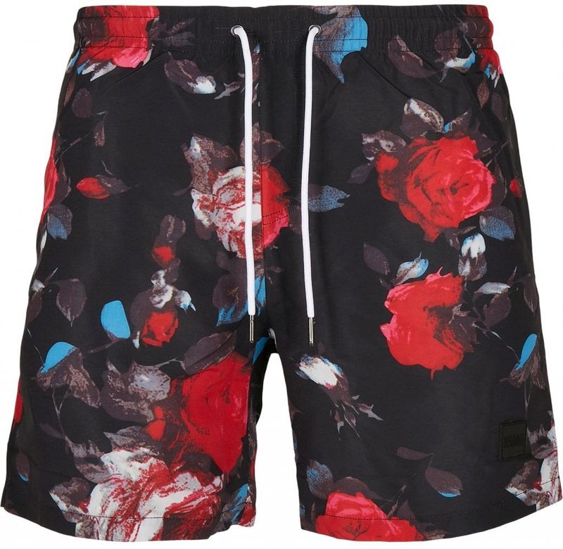 Black rose aop badebukser