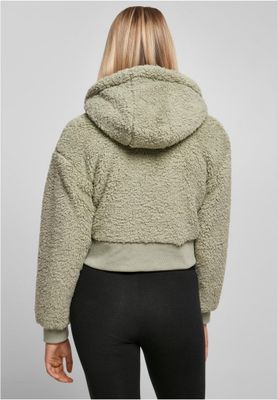 Short oversize teddy jacket