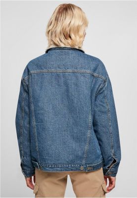 Ladies Oversized Sherpa Denim Jacket