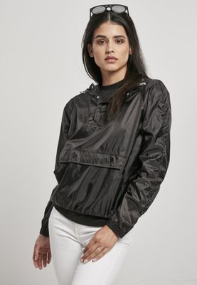 Black short hooded jacket for women