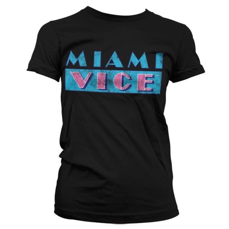 Miami Vice Distressed Logo Girly T-Shirt