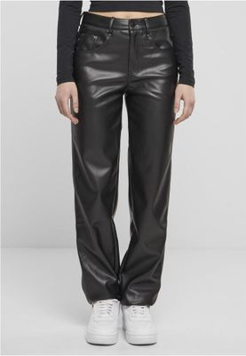 Stylish high-waisted faux leather pants for women