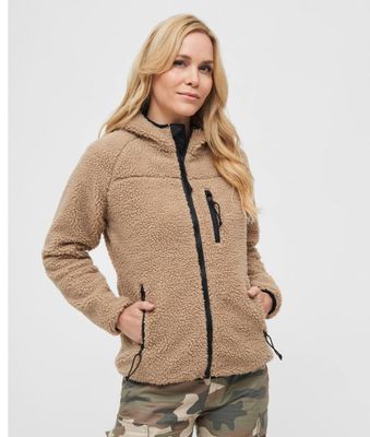 Teddy Fleece zip jacket camel - Ladies