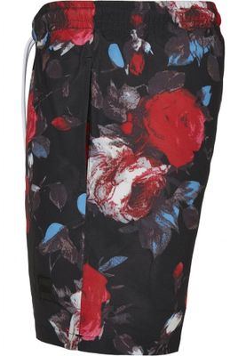 Black rose aop swimming shorts