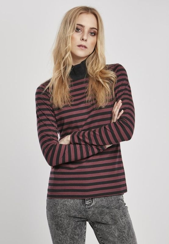 Women's striped polo shirt