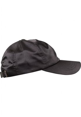 Low profile cap in satin fabric