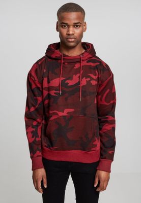 Camo-hættetrøje med høj hals