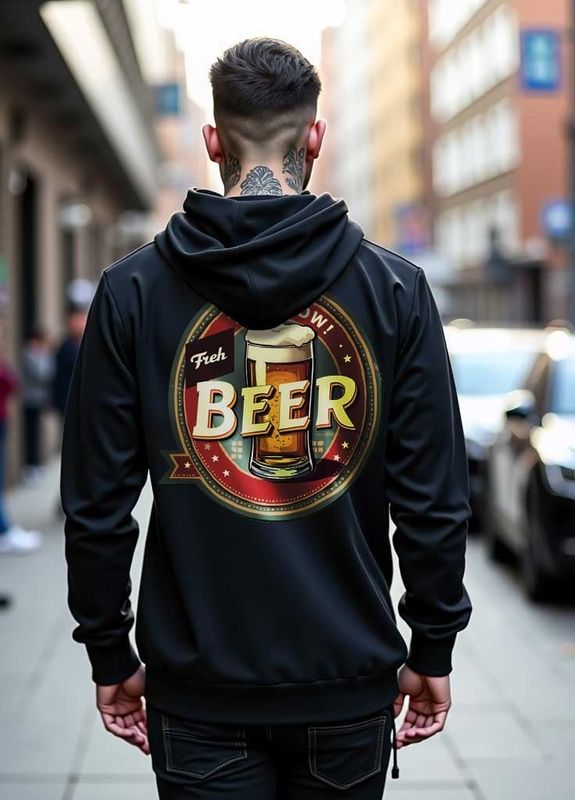 Try now freh beer - zipped hoodie