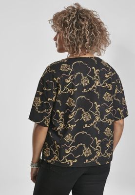 Short t-shirt in luxury pattern ladies