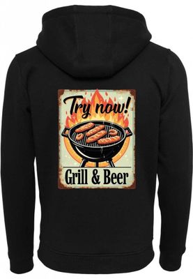 Try now! Grill and beer - zipped hoodie