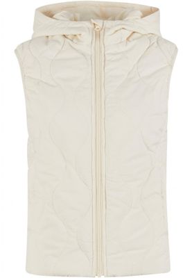 Women's lightweight quilted vest with hood