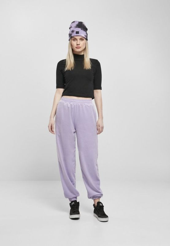 Ladies High Waist Ballon Velvet Sweat Pants