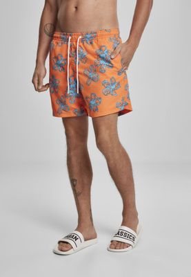 Swim shorts floral orange