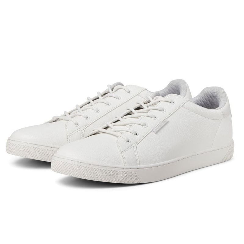 Hvide læderlignende sneakers