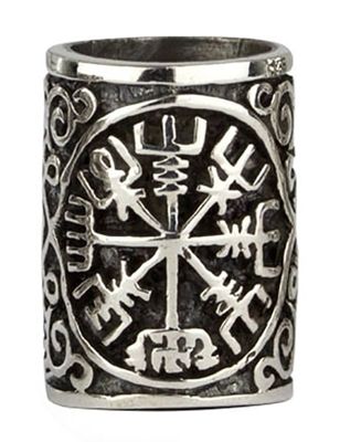 Vegvisir skægperle 925 sølv