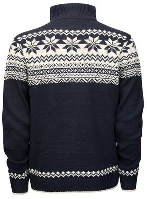 Norwegian knitted pullover - navy/white