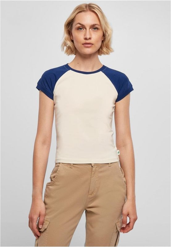 Ladies Organic Stretch Short Retro Baseball Tee