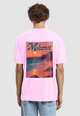 T-shirt i bomullsjersey med mykonos Mood – softpink