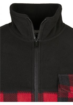 Checkered fleece jacket for men