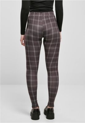 Black tartan leggings