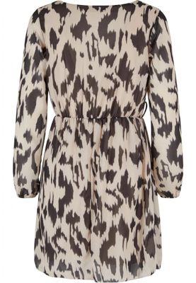 Wrap dress with tie belt
