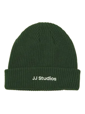 JJ Studios mörkgrön stickad mössa