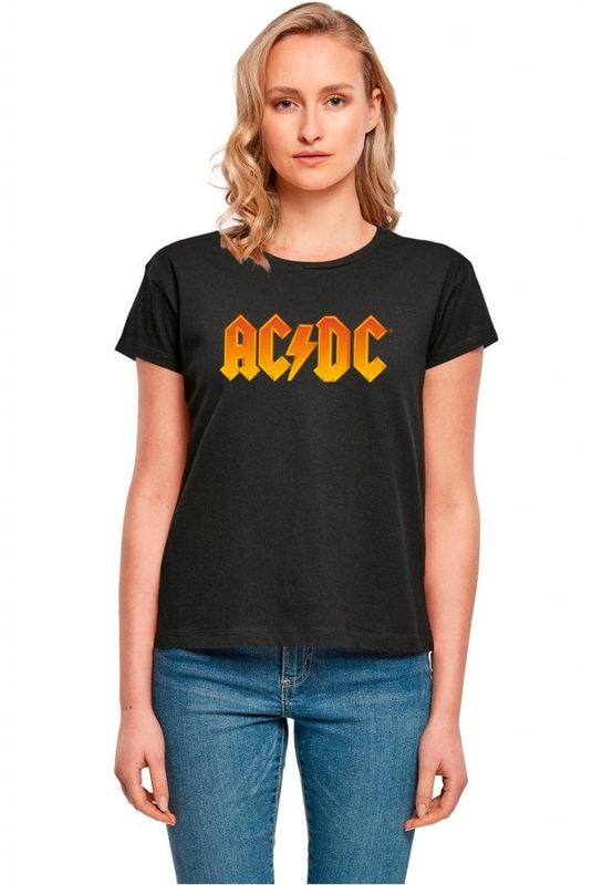 Ladies ACDC - Fire Logo Box Tee