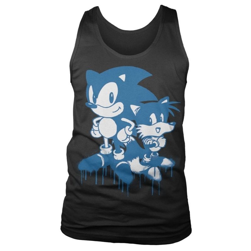 Sonic and Tails Spray Tank Top