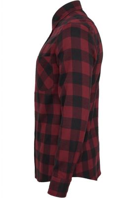 Flanellskjorta Rutig Svart/Burgundy