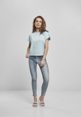 Kort t-shirt til kvinder med sænket arm