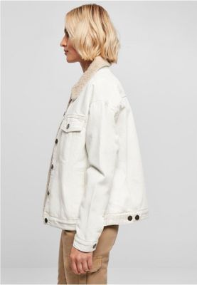 Ladies Oversized Sherpa Denim Jacket