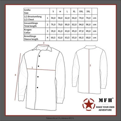 Tactical long-sleeved shirt with ripstop