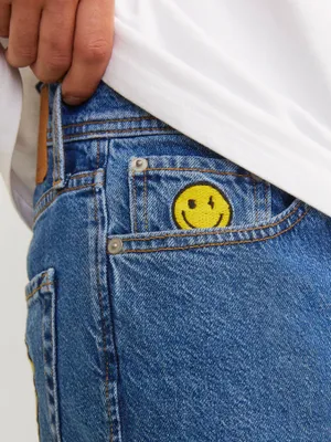 Loose fit jeans med smiley - EDDIE