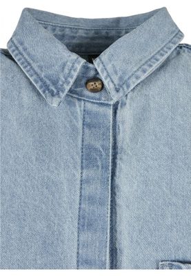 Ladies Oversized Denim Shirt Dress
