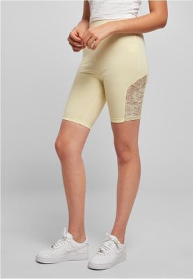 Short cycling pants with lace and high waist