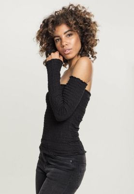 Smock top with bare shoulders ladies