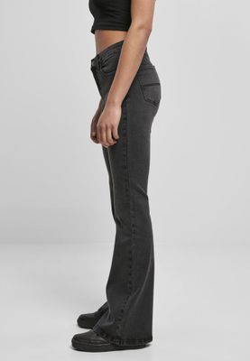 Jeans med bredde forneden og med høj talje