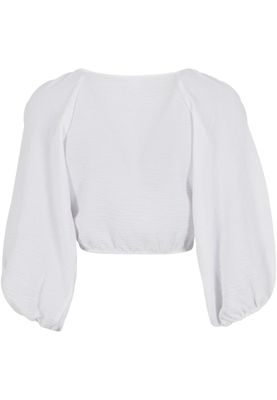 Elegant strukturerad blus med knut