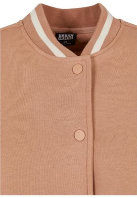Oversized Two-Tone College Terry Jacket for Women