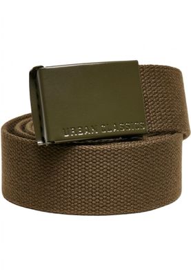 Colored Buckle Canvas Belt 2-Pack