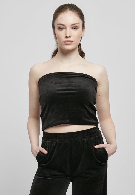 Ladies Short Velvet Tube Top