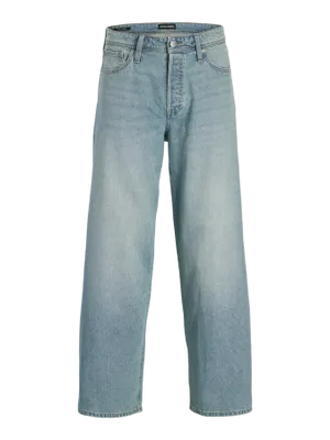 Wide Fit Original Jeans Herr – DAVE Ljusblå Tvättad Denim