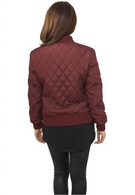 Nylon jacket lady with checkered pattern