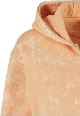 Ladies Short Oversized Towel Washed Zip Hoody