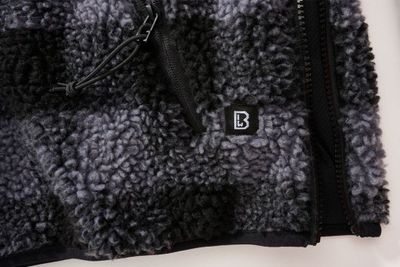 Lumberjack teddyfleece worker pullover gray/black - men