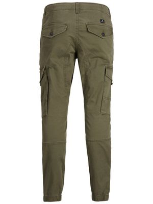 Olive cargo pants for children