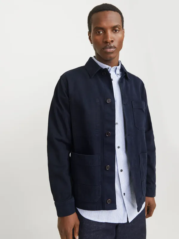Klassisk Overshirt - Mörkblå